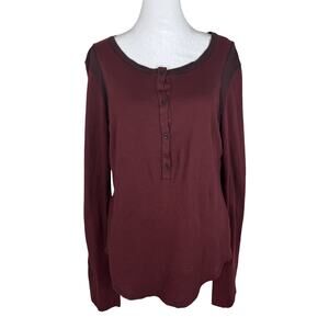 James Perse Los Angeles Button Down Henley Shirt Style WLJ3047 Size 4 / XL NWT